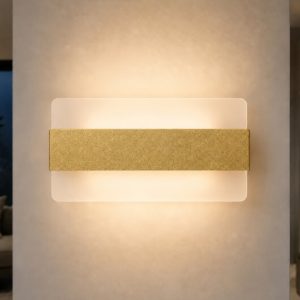 Applique moderna da parete oro opaco led 16w cct 3000k 4000k 25cm