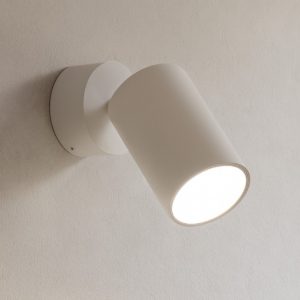 Gea luce applique da parete con spot orientabile bianco
