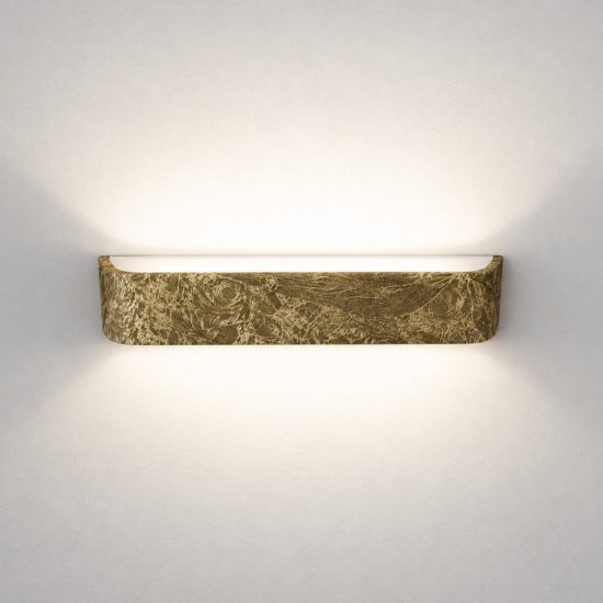 Applique per ingresso led 20w cct 3000k 4000k dimmerabile moderna da parete foglia oro