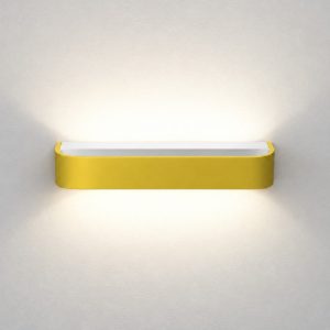 Applique per soggiorno led 20w cct 3000k 4000k dimmerabile moderna da parete giallo girasole