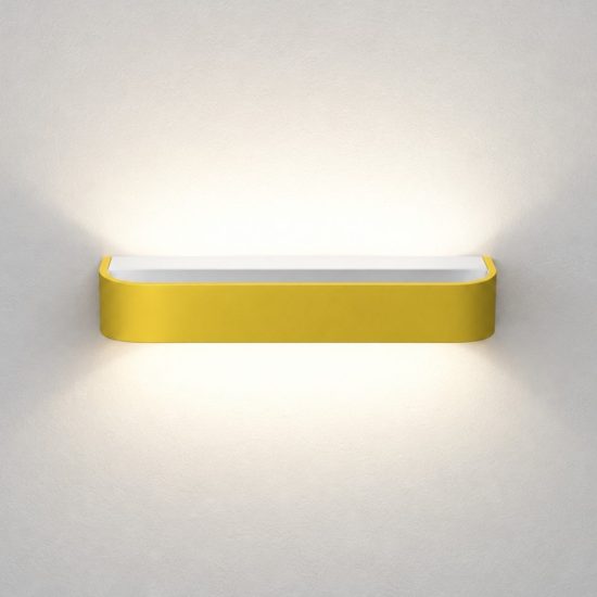 Applique per soggiorno led 20w cct 3000k 4000k dimmerabile moderna da parete giallo girasole