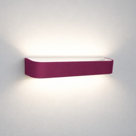 Applique led 20w cct 3000k 4000k dimmerabile moderna da parete magenta