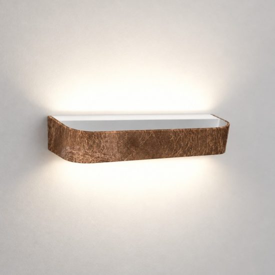 Applique led 20w cct 3000k 4000k dimmerabile da parete moderna foglia rame