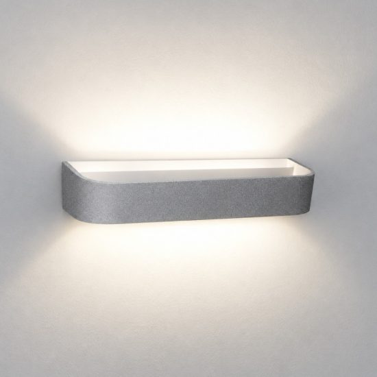 Applique da parete led 20w cct 3000k 4000k dimmerabile moderna grigio perla