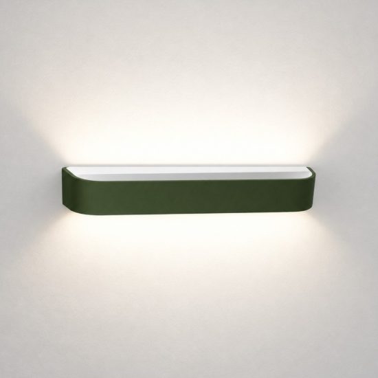 Applique led 20w cct 3000k 4000k da parete moderna verde oliva dimmerabile 32cm