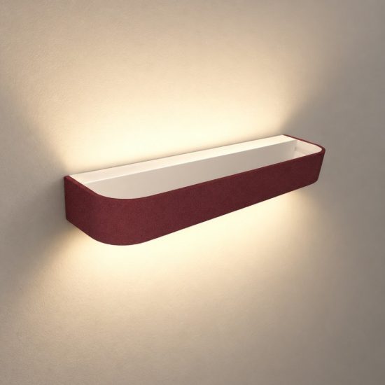 Applique led 30w cct 3000k 4000k dimmerabile da parete moderna bordeaux