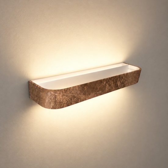 Applique led 30w cct 3000k 4000k dimmerabile da parete moderna foglia rame