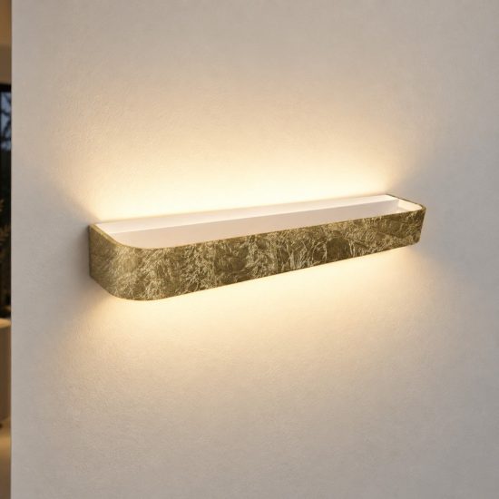Applique led 38w cct 3000k 4000k moderna da parete foglia oro per salotto