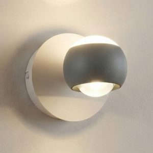 Applique sfera antracite orientabile led 5w cct 2300k-4000k con telecomando