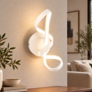Applique design moderno bianco led 4000k dimmerabile