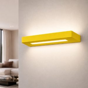 Applique led 28w cct 3000k 4000k moderna da parete giallo girasole
