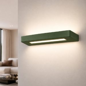 Applique led 28w cct 3000k 4000k da parete moderna verde oliva 30cm