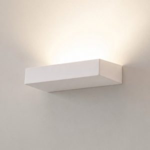 Applique per cucina squadrato di gesso bianco moderna