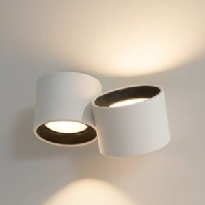 Sforzin applique da parete in gesso due luci nere