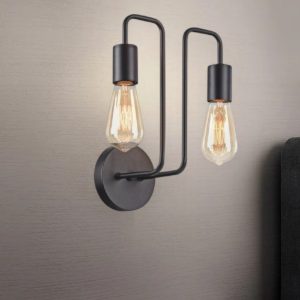 Maytoni gilbert applique da parete colore nero 2 luci