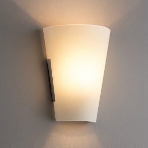 Applique a muro per sala da pranzo in vetro curvo bianco moderna