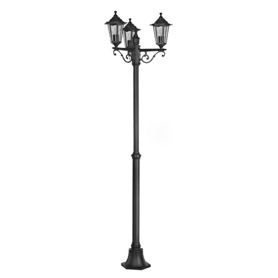 Eglo laterna 4 lampione da giardino 3 luci 192cm ip44 classico a lanterna nero