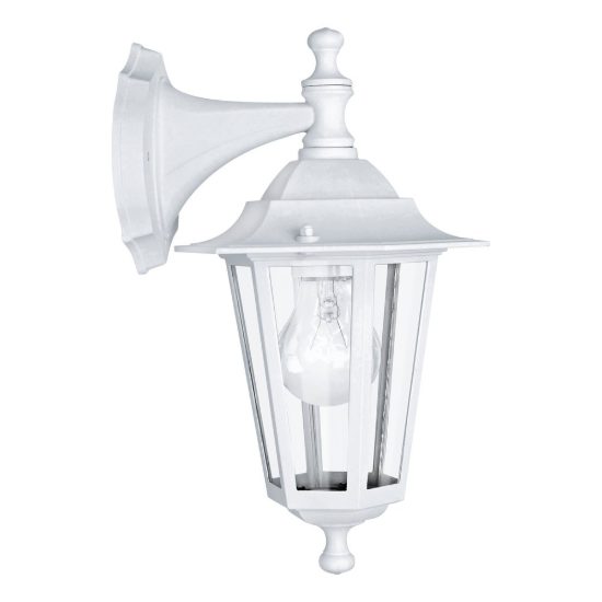Eglo laterna 5 applique da esterno 16,5cm ip44 classica a lanterna verso il basso bianca