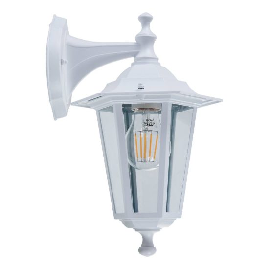 Eglo laterna 5 applique da esterno 16,5cm ip44 classica a lanterna verso il basso bianca