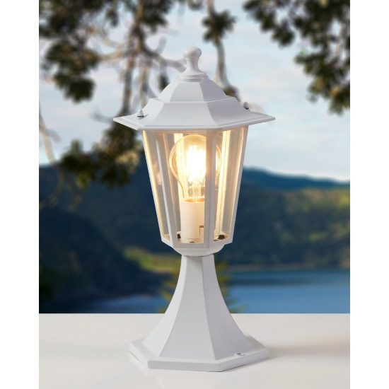 Eglo laterna 5 lampioncino da giardino 38,5cm ip44 classico a lanterna bianco