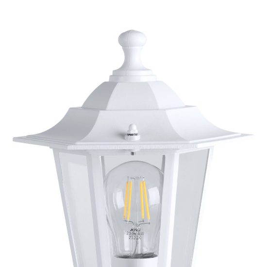 Eglo laterna 5 lampioncino da giardino 38,5cm ip44 classico a lanterna bianco
