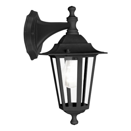 Eglo laterna 4 applique da esterno 16,5cm ip44 classica a lanterna verso il basso nera