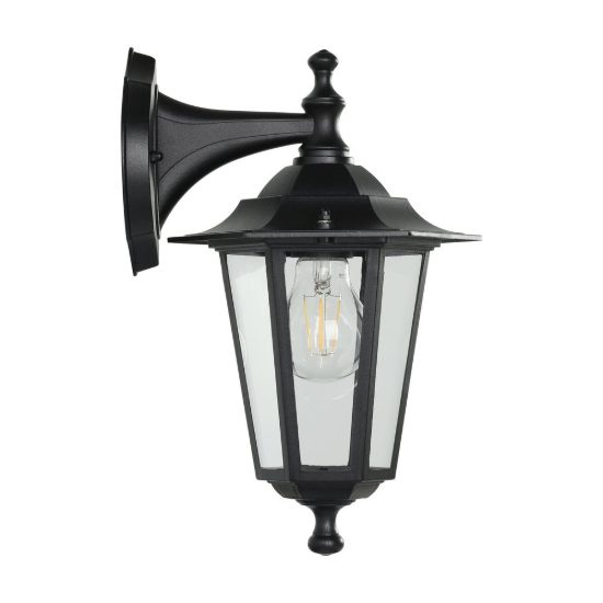 Eglo laterna 4 applique da esterno 16,5cm ip44 classica a lanterna verso il basso nera