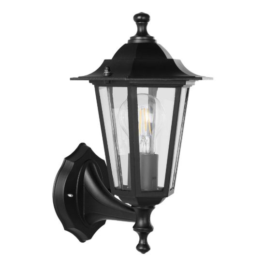 Eglo laterna 4 applique da esterno 16,5cm ip44 classica a lanterna verso l'alto nera