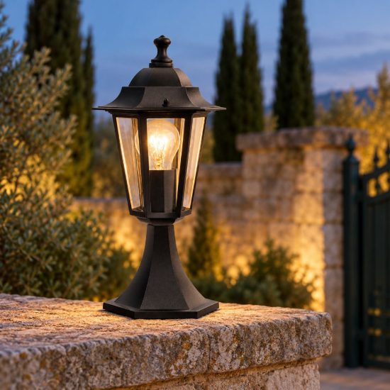 Eglo laterna 4 lampioncino da giardino 38,5cm ip44 classico a lanterna nero