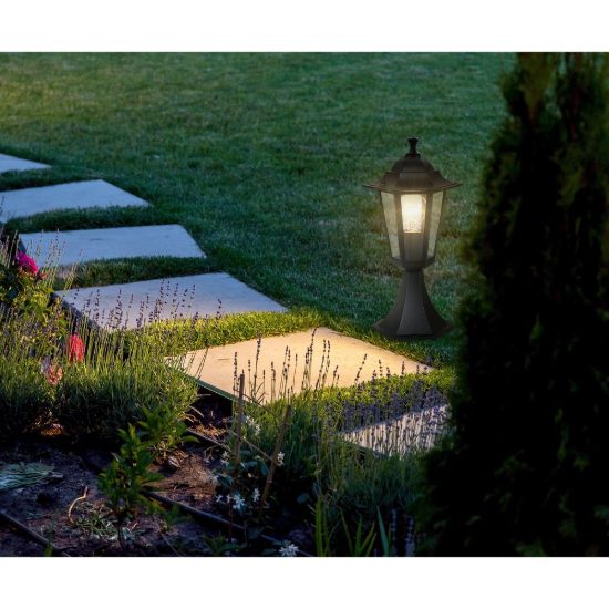 Eglo laterna 4 lampioncino da giardino 38,5cm ip44 classico a lanterna nero