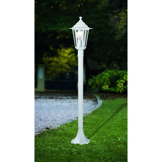 Eglo laterna 5 lampione da giardino 103cm ip44 classico a lanterna bianco