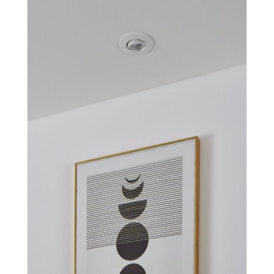 Eglo gedrez set 7 faretti da incasso per cartongesso led 7x4,9w cct 2700k 6500k foro 6,8cm bianco