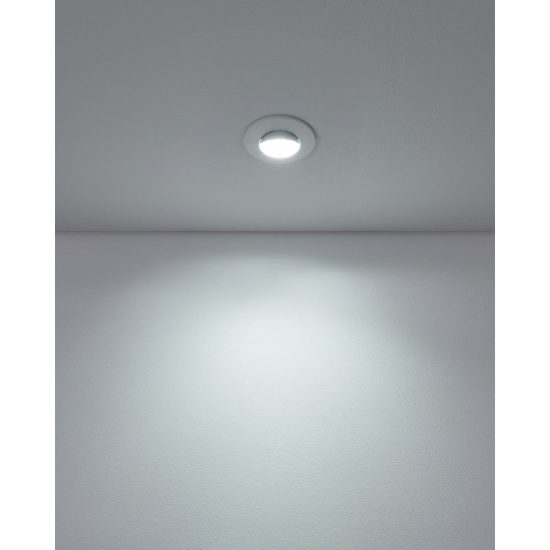 Eglo gedrez set 10 faretti da incasso per cartongesso led 10x4,9w cct 2700k 6500k foro 6,8cm bianco