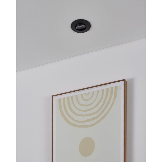 Eglo gedrez set 3 faretti da incasso per cartongesso led 3x4,9w cct 2700k 6500k foro 6,8cm nero