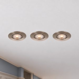 Eglo gedrez set 3 faretti da incasso per cartongesso led 3x4,9w cct 2700k 6500k foro 6,8cm nichel opaco