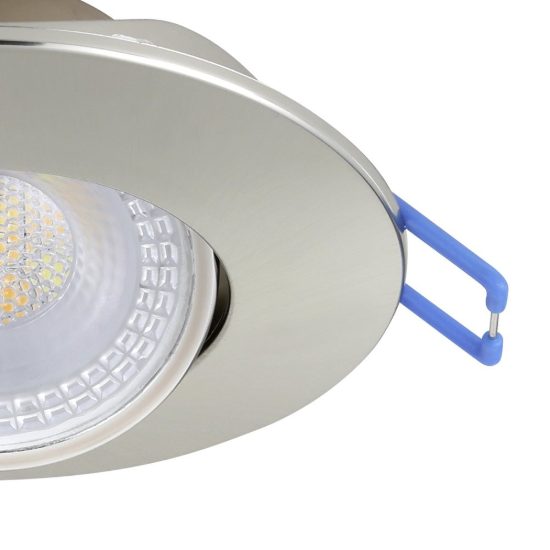 Eglo gedrez set 3 faretti da incasso per cartongesso led 3x4,9w cct 2700k 6500k foro 6,8cm nichel opaco