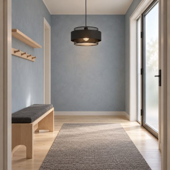 Eglo bazely lampadario a sospensione 40cm per ingresso moderno nero