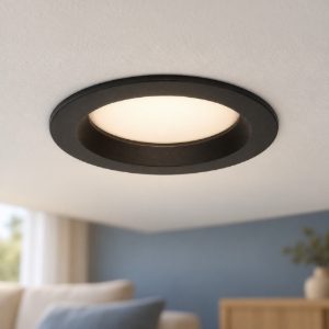 Eglo idun e faretto da incasso per cartongesso led 4w 3000k foro 7-8cm nero