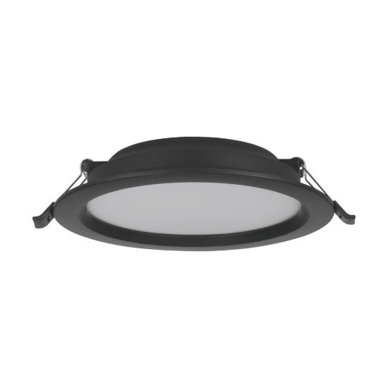 Eglo idun e faretto da incasso per cartongesso led 12w 3000k foro 15-16cm nero