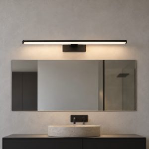 Eglo galenzana e applique per specchio bagno led 11w 4000k 60cm ip44 moderna lineare nera