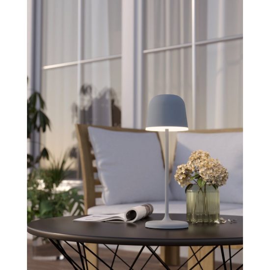 Eglo mannera lampada da tavolo per esterno led 2,2w 3000k 34cm ip54 ricaricabile moderna grigia