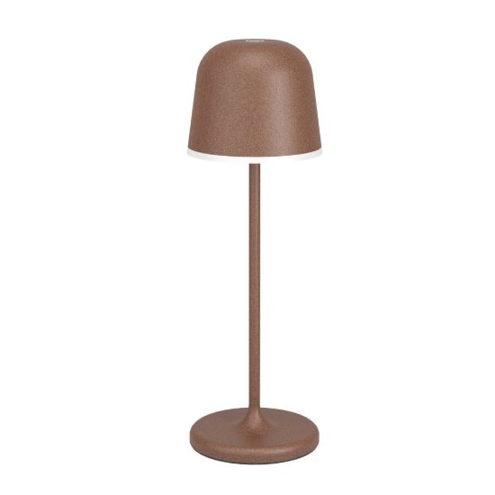 Eglo mannera lampada da tavolo per esterno led 2,2w 3000k 34cm ip54 ricaricabile moderna ruggine