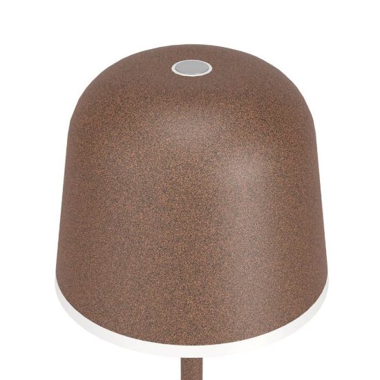 Eglo mannera lampada da tavolo per esterno led 2,2w 3000k 34cm ip54 ricaricabile moderna ruggine
