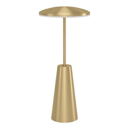Eglo piccola abat-jour per camera da letto led 2,8w cct 2400k 4000k 28cm ricaricabile moderna ottone