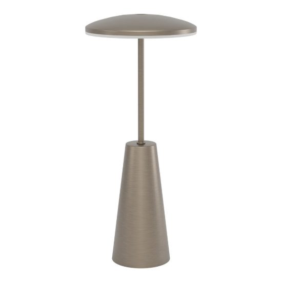 Eglo piccola abat-jour per camera da letto led 2,8w cct 2400k 4000k 28cm ricaricabile moderna bronzo scuro