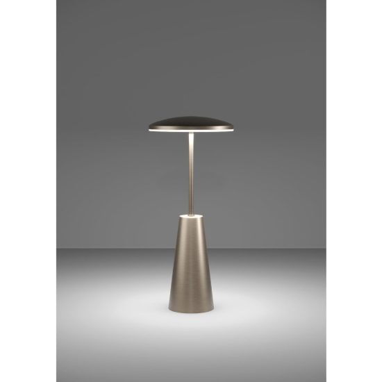 Eglo piccola abat-jour per camera da letto led 2,8w cct 2400k 4000k 28cm ricaricabile moderna bronzo scuro
