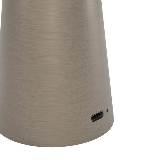 Eglo piccola abat-jour per camera da letto led 2,8w cct 2400k 4000k 28cm ricaricabile moderna bronzo scuro
