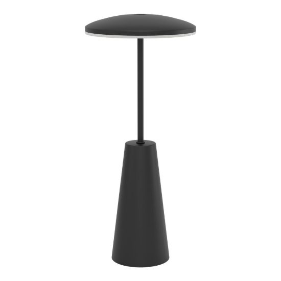 Eglo piccola abat-jour per camera da letto led 2,8w cct 2400k 4000k 28cm ricaricabile moderna nera