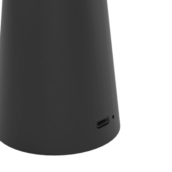Eglo piccola abat-jour per camera da letto led 2,8w cct 2400k 4000k 28cm ricaricabile moderna nera