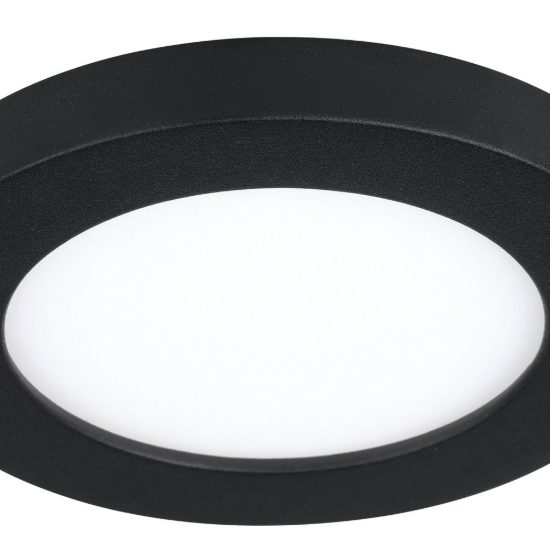 Eglo fueva flex faretto da incasso per cartongesso led 5,5w 3000k foro 6,8-10cm nero